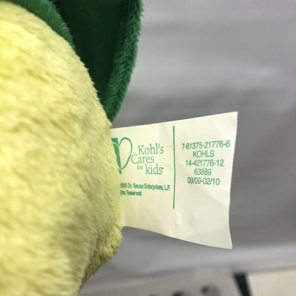 Dr Seuss Sneetch "Oh The Thinks You Can Think" 16" Plush Stuffed Kohl's Cares - Picture 9 of 10
